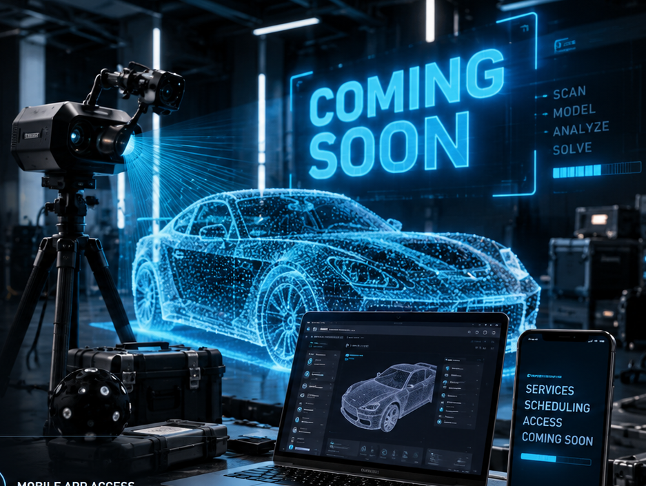 Laser scanning equipment, a digital vehicle point cloud and upcoming shop and app interfaces